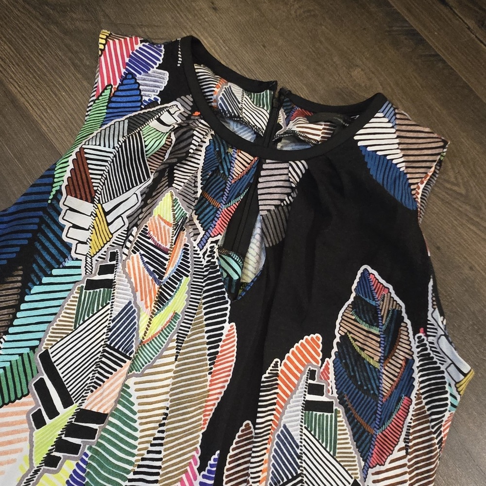 Hilton Hollis Dress M Maxi Sleeveless Colorful Resort Vacation Summer Office - Picture 3 of 10